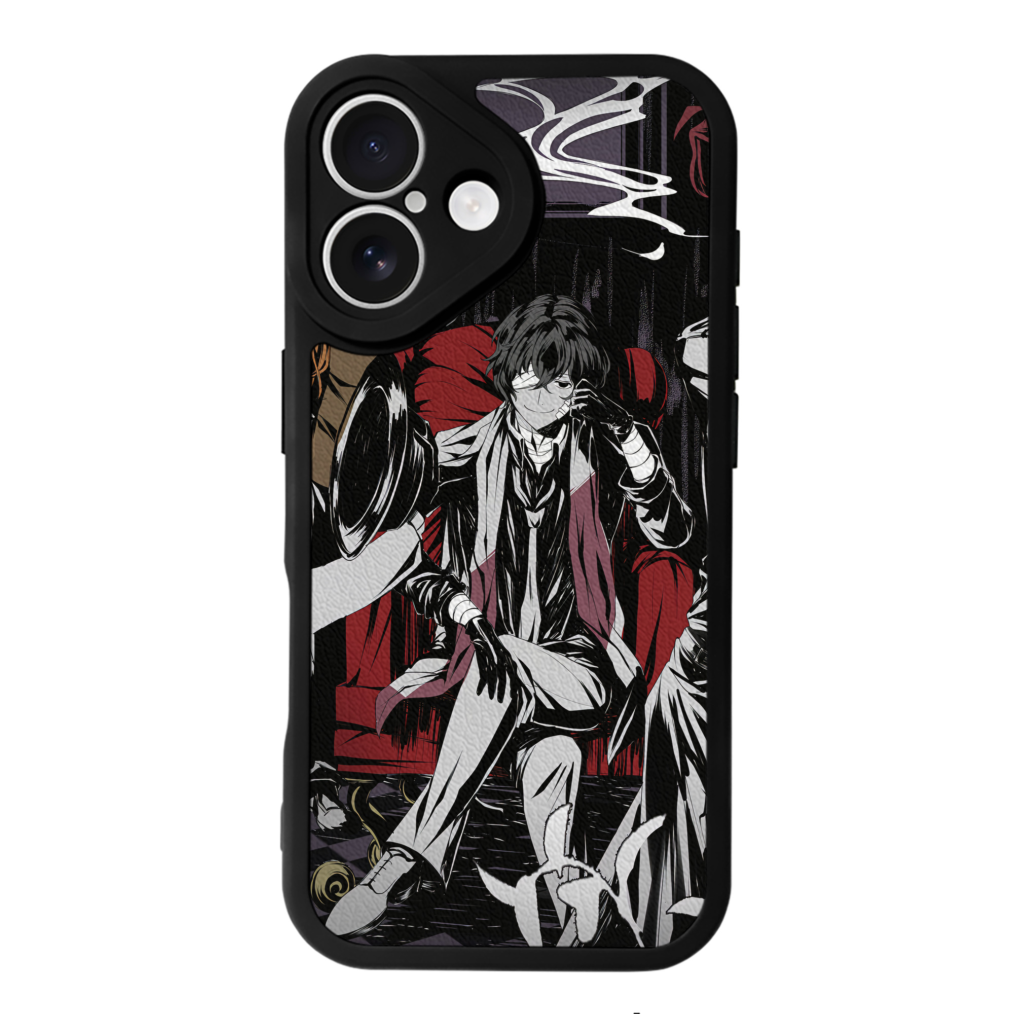 （画像用） 文豪ストレイドッグス Bungo Stray Dogs 【iPhone 16シリーズ対応】シリコンスマホケース（レザー調） 材質：シリコン